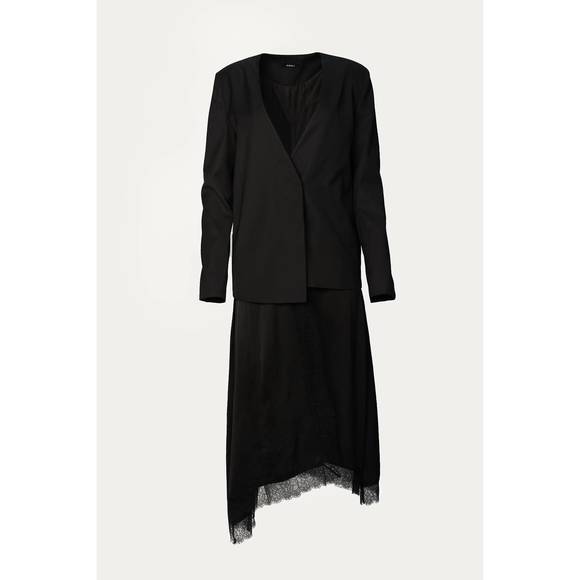 NEW GOEN.J skirt and blazer set in black - Picture 2 of 5